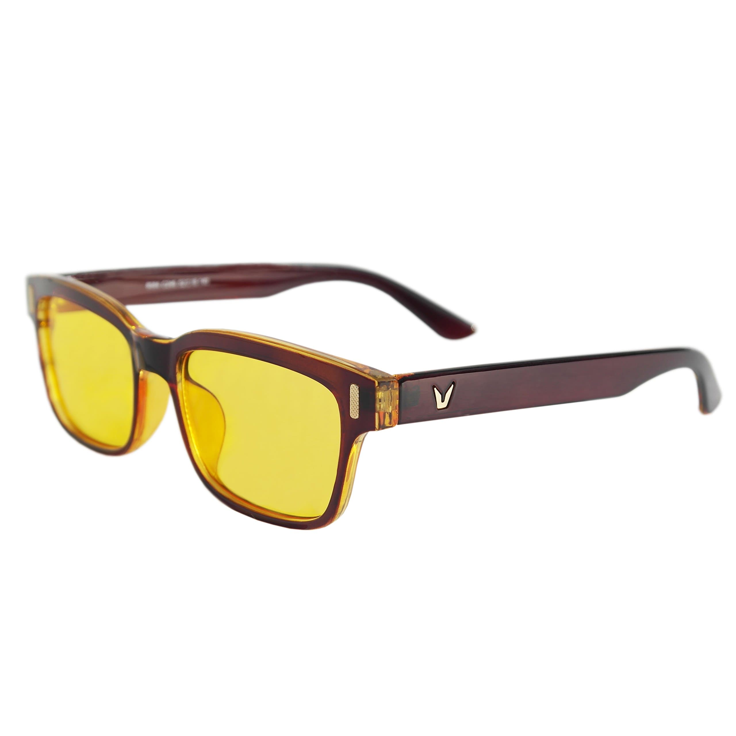 Computer Glasses, Blue Light Blocking Reading Glasses, UV LCD LED Screen Protection Safety Eyewear, Anti Migraine Headache and Eye Fatigue - Gamer Glasses (Brown)