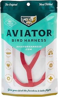 The AVIATOR Pet Bird Harness and Leash: Large Red