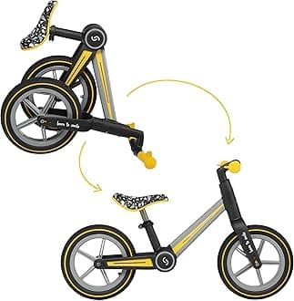 skiddoü Ronny Balance Bike, Folding Learning Bike up to 30 kg, Aluminium Frame, 12 Inch Wheels