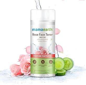 MAMAEARTHRose Water Toner with Witch Hazel & Cucumber for Pore Tightening, Oil Control & Hydration | Alcohol-Free Face Toner for Glowing Skin | All Skin Types | 6.76 Fl Oz (200ml)