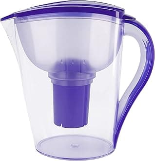 Invigorated WaterpH Restore Alkaline Water Pitcher - Long Lasting Water Filter Pitcher with Multi-Stage Filtration System - Water Jug for High pH, Pure Drinking Water - 3.5 L / 118 Oz - Blue