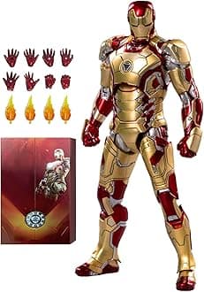OVONNI 7 Inch MK42Ironman(1/10 Scale) Action Figure,Exquisite Painting Collectible Figure with Lots of Accessories