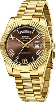 NIBOSI Men Watches Analog Quartz Stainless Steel Rose Gold Silver Watches for Men Waterproof Business Classic Desiger Wrist Watch with Day Date