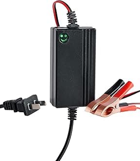 2PCS 12V to 14.8V Automatic Lead Acid Battery Charger/Maintainer, 1.2A Trickle Charger for car, Truck, Boat, Motorcycle, RV, Lawn Tractor