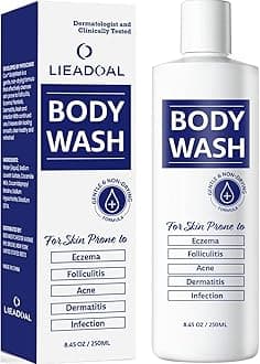 Antifungal Body Wash for Acne and Eczema: Folliculitis Treatment for Skin Prone to Dermatitis, Tinea Versicolor, Ringworm, Joch Itch & Hidradenitis Suppurativa