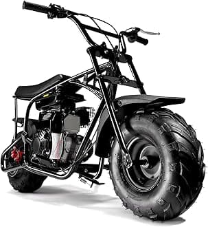 105CC 4-Stroke Mini Dirt Bike for Kids, Gas Powered Off Road Mini Bike, Pit Bike with Automatic Transmission and Pull Start, Best Gift for Kids, Black