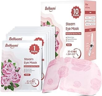 Steam Eye Mask, 10Packs Heated Eye Mask, Self Heating Disposable SPA Warm Compress for Eyes Sleep Mask, Travel Essentials & Relaxation Gifts, Valentine's Day Gifts (Rose Scent)