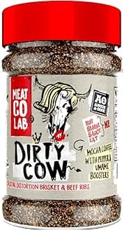Angus & Oink | Dirty Cow Beef BBQ Rub | Bold Flavour for Brisket & Beef Ribs | Perfect for Low & Slow BBQ | Coffee-Infused Bark Maker | Gluten-Free | 220g