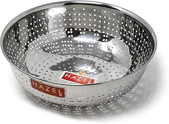 HAZEL Stainless Steel Multipurpose Food & Vegetable Strainer, 23 cm Diameter, 1 Pc