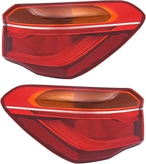 Tail Lights Assembly Compatible with 2016 2017 2018 2019 X1, Driver& Passenger Side LED Taillight Rear Tail Lamps Replacement for 63217488547, 63217488548, Black Housing