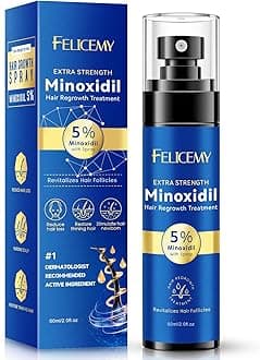 5% Minoxidil for Men, Minoxidil for Women Hair Growth, Minoxidil Spray For Men Hair and Beard Growth Serum, Combat Hair Loss, Minoxidil Strength Hair Regrowth Treatment (60ml)