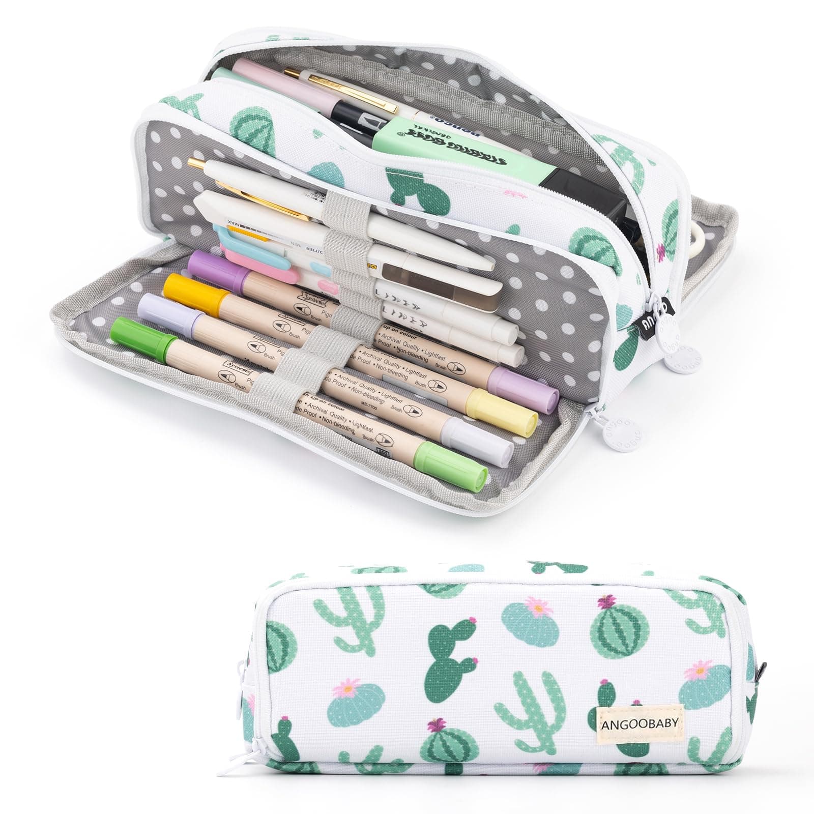 3 Compartments Pencil Pouch