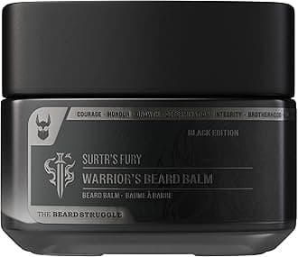 The Beard StruggleWarrior’s Beard Balm - Platinum Collection, Surtr's Fury - Non-Greasy Low-Hold Formula, Luxurious Cologne-Grade Fragrances 100% Natural and Plant-Based Ingredients - 50g