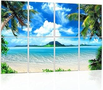 YPY Decorative Soundproof Wall Panels Acoustic Panels: Sound Absorbing Wall Art, Noise Canceling Wall Panels Recording Studio Acoustical Treatments 8 Pack 48x32 Inches