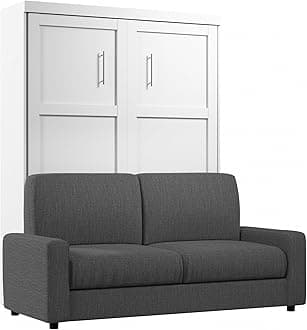 Pur Queen Murphy Bed with Sofa, 78-inch Space-Saving Wall Bed for Multipurpose Guest Room