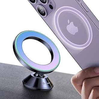 VICSEEDFit for MagSafe Car Mount [Colorful Gradient] Magnetic Phone Holder for Car Dashboard [Lasting & Never Fall] All Metal Sturdy Phone Mount for Car Dash Fit iPhone 16 Pro Max 15 14 13 12 Samsung