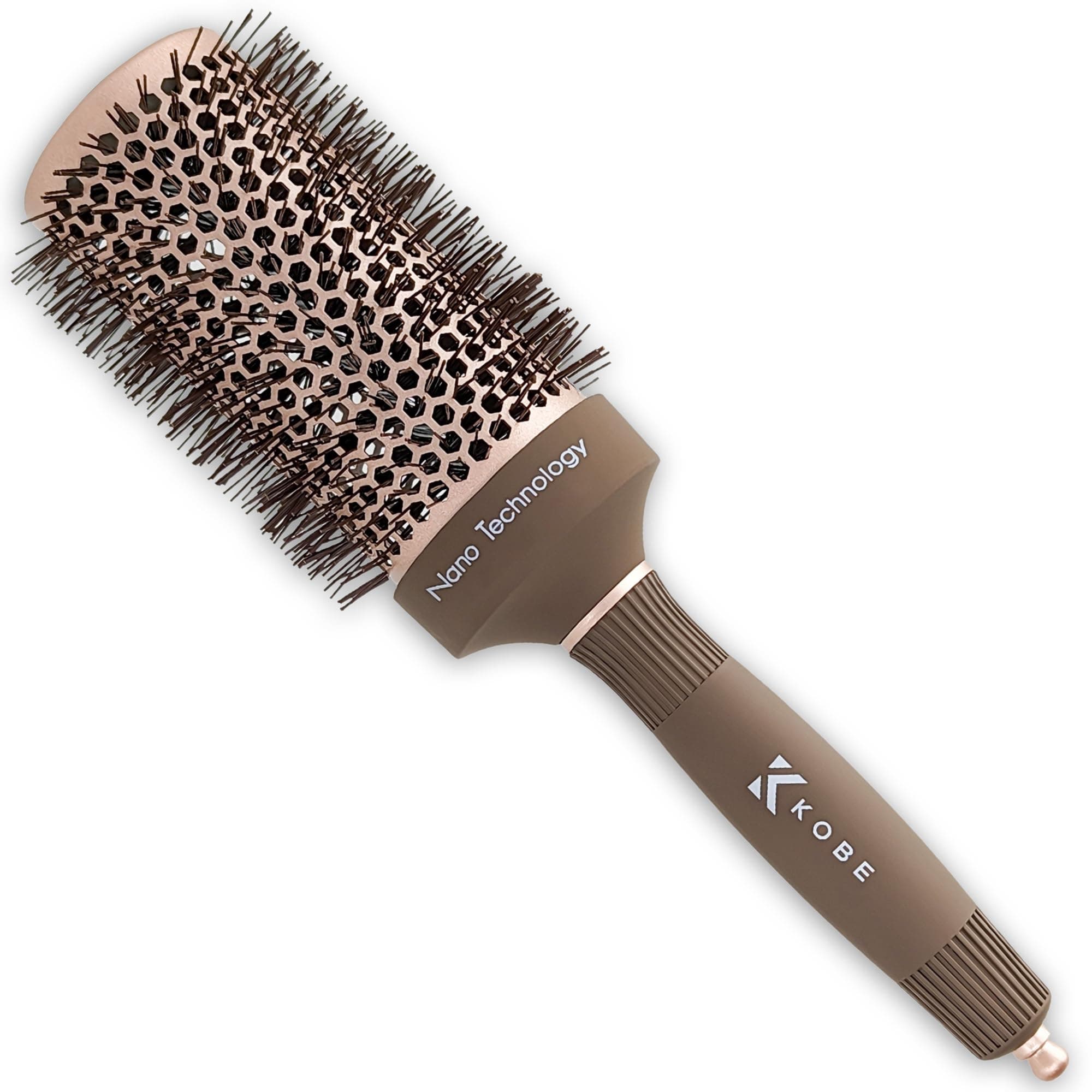 – Professional Heat-Retaining Ceramic & Ionic Round Hair Brush for Blow Drying - With Nanotechnology - 53mm Barrel Brush - Blow Dry Hair Brush,Curling Brush