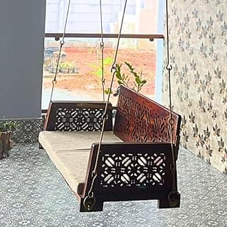 Royal Ambience Wooden Reversible Swing/Jhula for Living Room, Home, Bedroom (Honey) - Avi