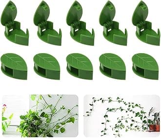TASMAX Money Plant Holder Plant Support Clips Plant Clips for Climbers Money Plant Clips for Wall Support Climber Support for Plants Climbing Clips for Plants Creeper Climb Clip Leaf Shape Pack of 40