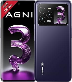 Lava Agni 3 5G (Heather Glass, 8GB+128GB) | India's 1st Dual AMOLED | Dimensity 7300X | 50MP Triple AI Camera | 66W Fast Charge,5000 mAh Battery | Clean UI | Free Replacement @ Home | Without Charger