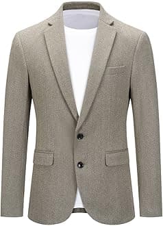 Cloudstyle Mens Casual 2 Buttons Slim Fit Jacket Lightweight Formal Business Blazer Sport Coat