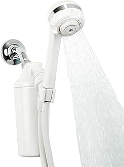 Aquasana AQ-4105 Showerhead Filter System with Handheld Wand, White