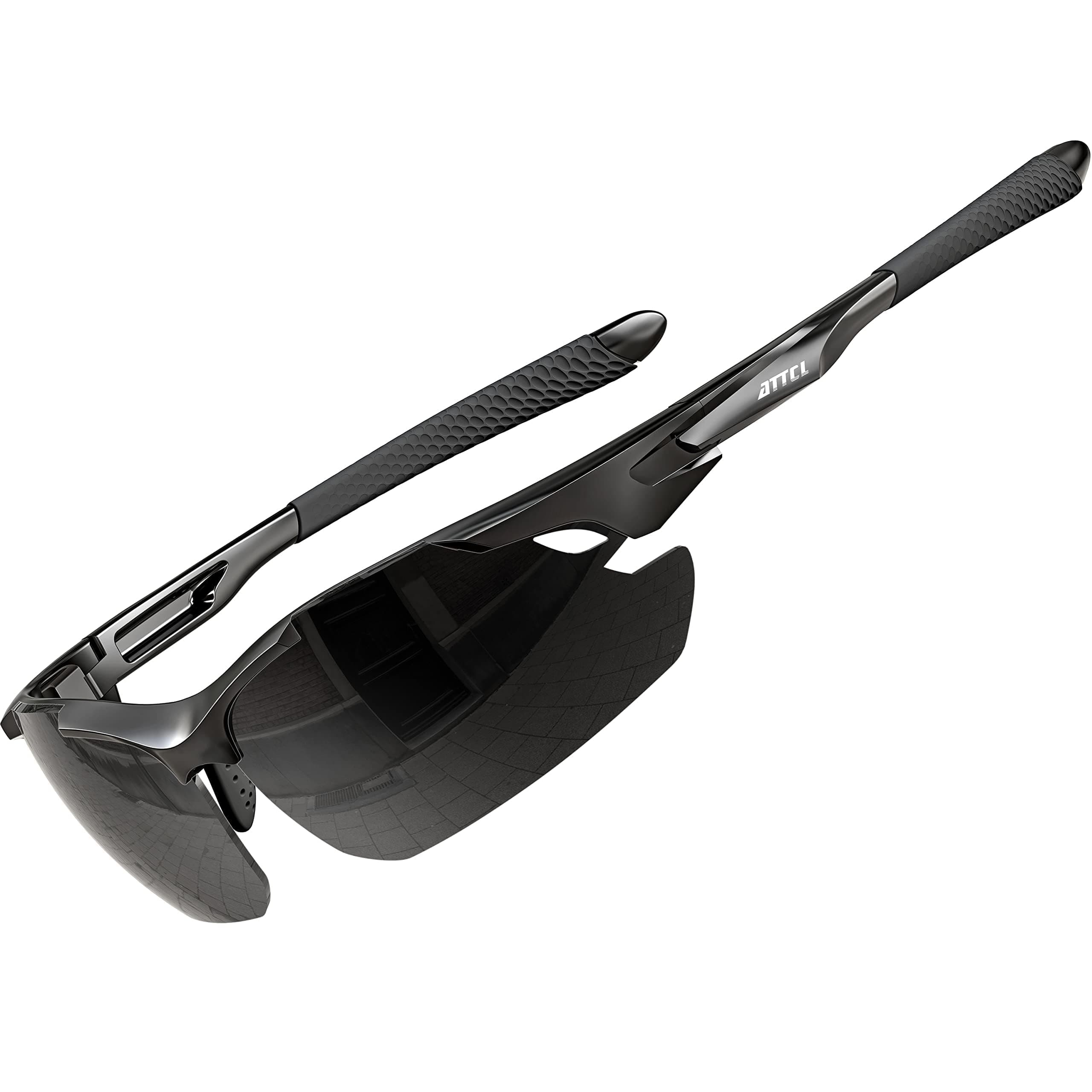 Polarized Sunglasses Men Sports: Secure Fit Wrap Around TR90 Frame Ultra-Light UV Protection for Fishing Driving Golf