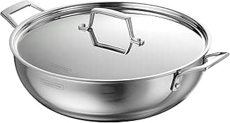 TramontinaUtsava 6.25 Qt Tri-Ply Clad Stainless Steel Kadai with Lid