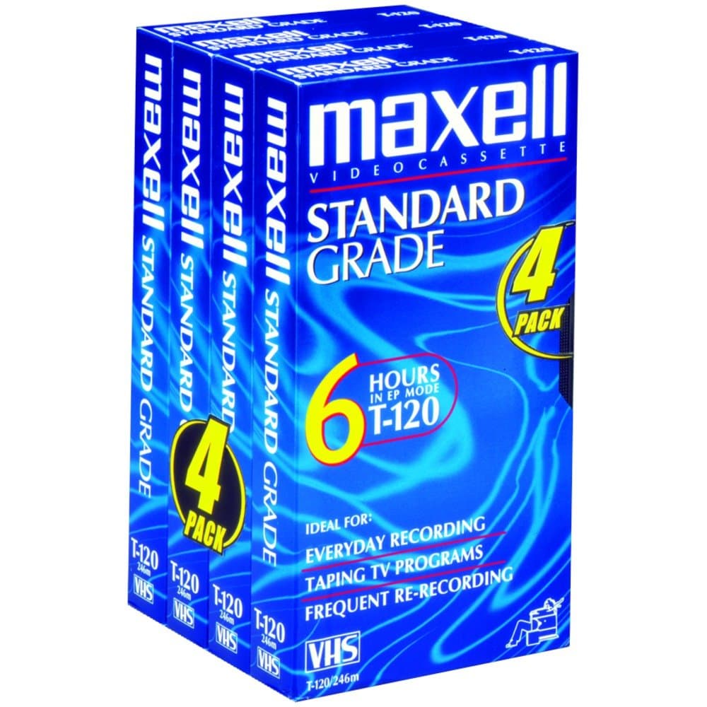 STD-T-120 4 Pack VHS Tapes