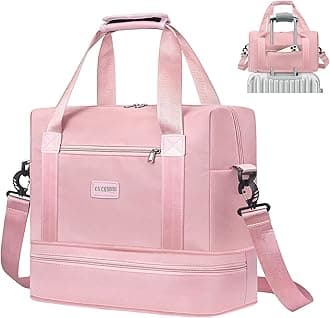 Travel Bag, Overnight Bag with Shoes Compartment & Wet Pocket, Weekend Bags for Water Resistant Haspital Bag Gym Duffle Bag Women Men Holdall Bag, for Ryanair Cabin Bags 40x30x20