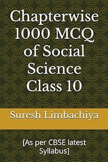 Chapterwise 1000 MCQ of Social Science Class 10: [As per CBSE latest Syllabus] Paperback – 25 Mar. 2021