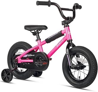 12 14 16 18 Inch Kids Bike BMX Style Bicycle with Training Wheels Coaster Brake for 2-10 Years Old Toddlers Boys Girls Multiple Colors