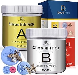 Silicone Putty - 2.5 Lb Flexible Silicone Mold Making Kit for Reusable Silicone Molds Making - Easy 1:1 Mixing Ratio Fast Cured Molding Putty for Casting, Resin Molds, Soap Mold, Candle Molds, Statues