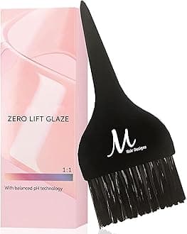 Shinefinity Zero Lift Glaze 06/43 Dark Blonde Red Gold Demi-Permanent Hair Color 2 Ounce and M Hair Designs Tint Brush (Bundle)