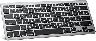 OMOTON Bluetooth Keyboard Compatible with Mac, Compact Wireless Keyboard Compatible with MacBook Pro/Air, iMac, Mac Mini/Pro Laptop and PC, Grey