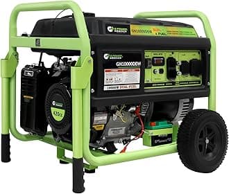 Dual Fuel Portable Generator 10000 Watt,Gas or Propane Powered,Electric Start, Home Back Up & RV Ready