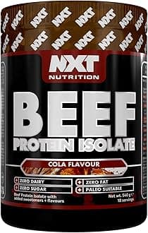 NXT Beef Protein Isolate 540g - High Protein Powder in Natural Amino Acids - Paleo, Keto Friendly - Dairy and Gluten Free | 540g (Cola)