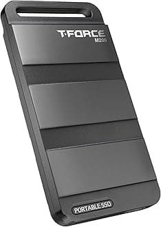 TEAMGROUP T-Force M200 Portable SSD 8TB USB3.2 Gen2x2 Type-C Read/Write 2000MB/s Compatible with PS5 & Xbox & Chrome OS (T8FED9008T0C102)