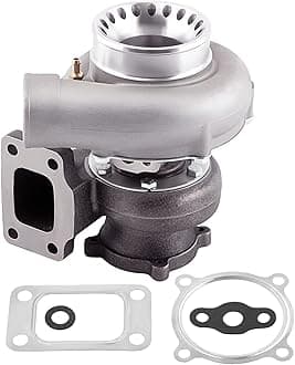 GT35 GT3582 Turbo Charger Anti-Surge Compressor AR.70/63 Universal Turbocharger T3 Flange for 2.5L-6.0L Engines Water + Oil Cooled