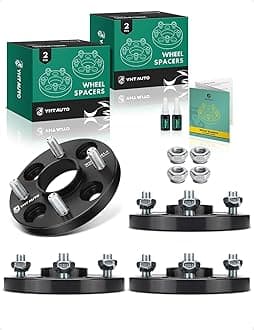 YHTAUTO 4x100mm Hub Centric Wheel Spacers 15 mm Fits Honda Acura Kia Mini Mitsubishi Models, Integra, CRX, Accord, Civic, CRX, Cooper, Tire Spacers w/ M12x1.5 Studs, 56.1mm Hub Bore 4 Lug 4PCS Black