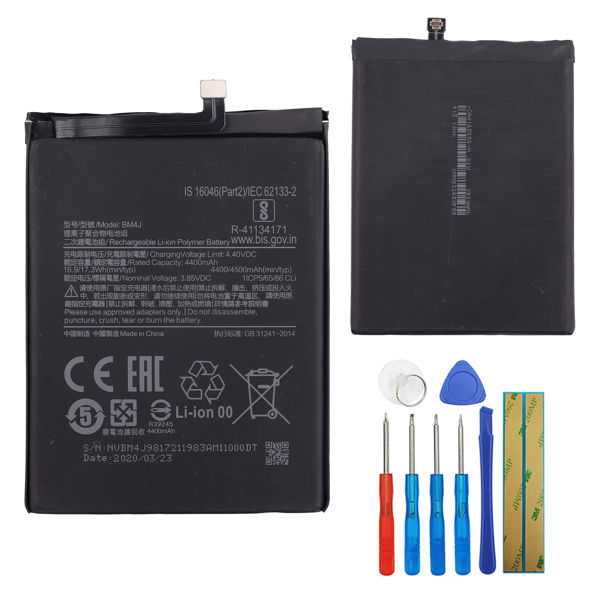 Replacement Battery BM4J Compatible with Xiaomi Redmi Note 8 PRO M1908C3JE with Tools