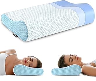 Memory Foam Pillows Neck Pillow Bed Pillow for Sleeping Ergonomic Cervical Pillow Orthopedic Contour Pillow for Side Back Stomach Sleeper