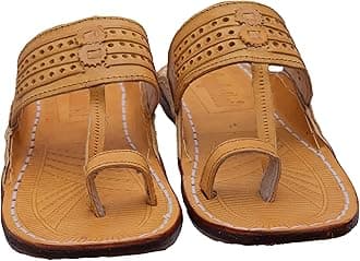Fabulous Famous Kolhapuri Chappal Sandal Slipper with Grippers for Men Stylish Original Leather Ethinic Wedding Footwear