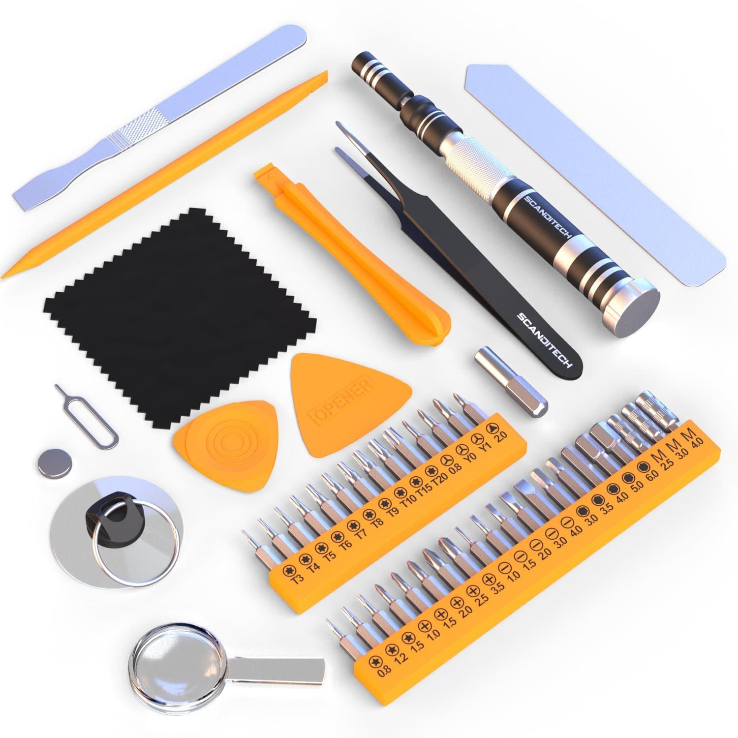 Tool Kit - Small Precision Screwdriver & Tools Set For Home, Electronics, iPhone, Computers, Macbook, PC, Laptop, Phone, PS4, Household Repair - Magnetic Bits & Basic Case