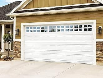 Magnetic Garage Door Window Panels – 32PCS Faux Mirror Window Kit for 2 Car Garage Door, 10 Min Tool-Free Install, Strong Magnet, Instantly Boost Curb Appeal, Looks Like Real Windows (6×4 in)