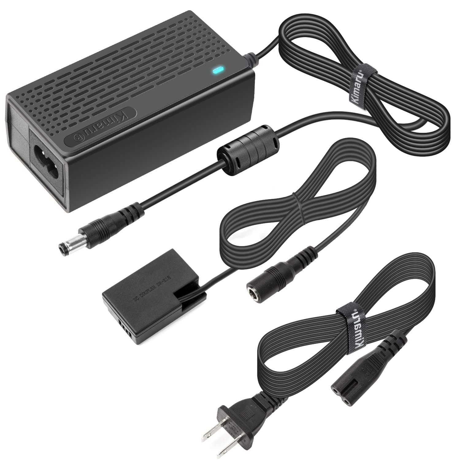 Kimaru ACK-E18 DR-E18 DC Coupler LP-E17 Dummy Battery AC Power Adapter Kit for Canon EOS Rebel SL2 SL3 T6i T6S T7i T8i 200D 200D II 250D 750D 760D 800D 77D 8000D Kiss X8i X9i X10 Cameras.