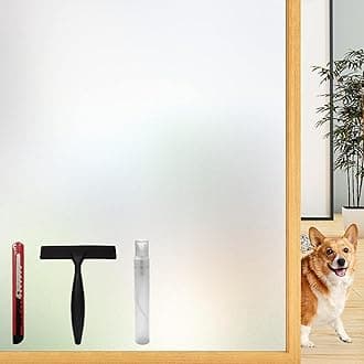 Pure Frosted Glass Window Privacy Film 24 Hour Two Way Privacy, Removable, Static Cling, Ideal for Privacy scenarios Such as Home Office Doors and Windows (47.2 x 78.7 Inch)