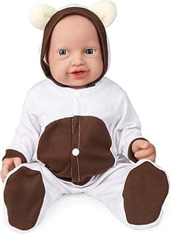 Vollence 23 inch Full Body Silicone Baby Dolls That Look Real,Real Platinum Doll Bald,Soft Lifelike Newborn - Girl