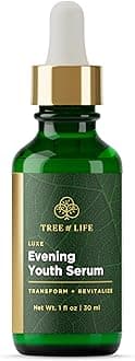 Tree of Life Facial Serum for Face - Skin Care Face Serums, Hydrating, Anti-Aging, Skin Care Duo Serums to Brightening Dark Spot, Smooth Dry & Sensitive Skins (Luxe Evening Youth, 1oz)