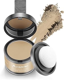 Acomler Root Cover Up Hair Powder for Thinning, Grey Hair - Dark Brown for Hairline Shadow, Eyebrows, Beard Line, Bald Spots (Blonde)